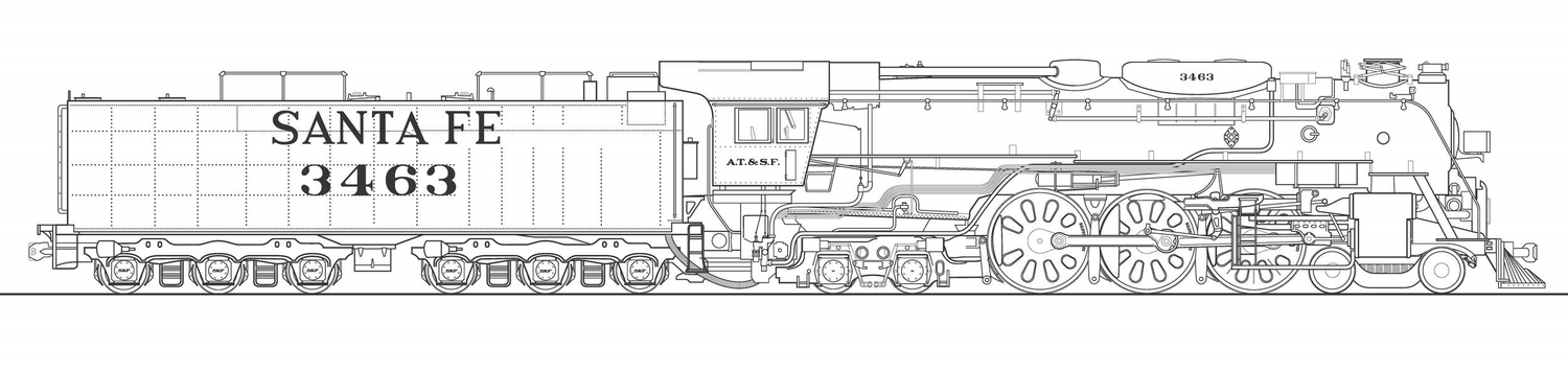 An image of ATSF 3463 as delivered to Topeka in 1956. Click to enlarge.