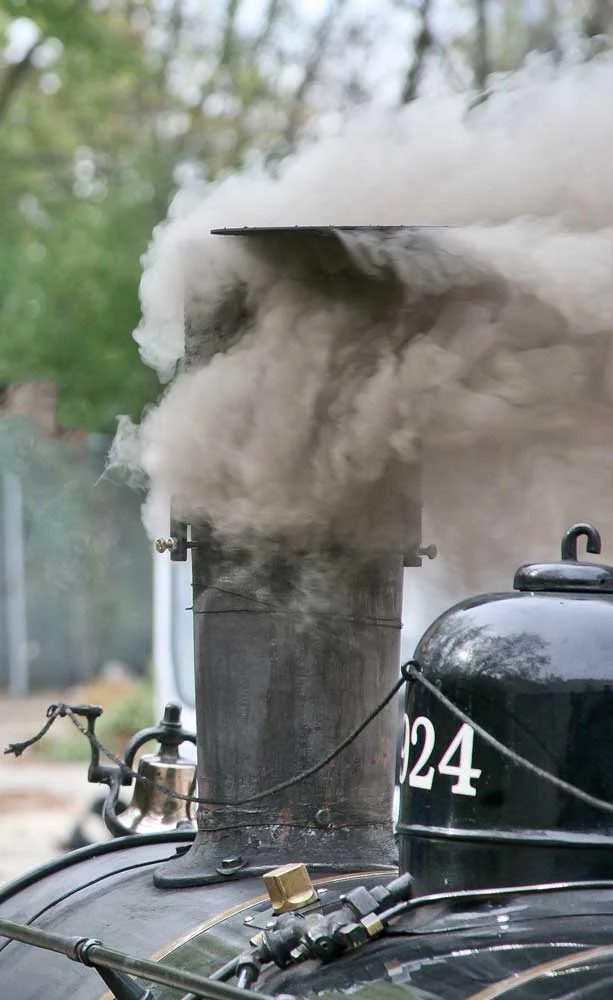 Firing up on coal, the locomotive had little difficulty making smoke.