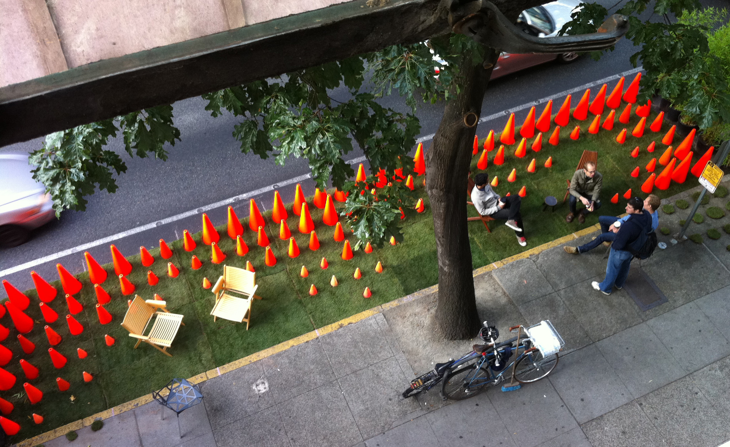 cone garden from birds eye view