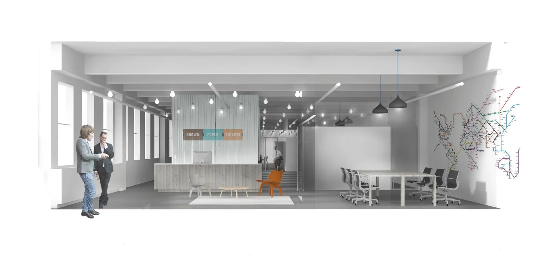 Brown Paper Tickets interior rendering