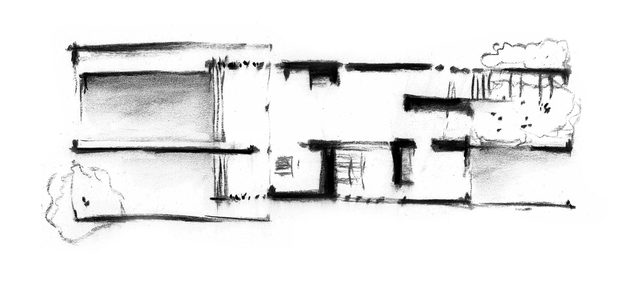 architectural charcoal sketch