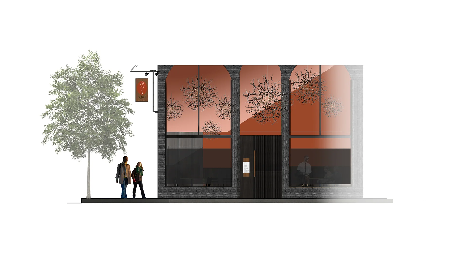 Yuzuki Japanese Eatery elevation render