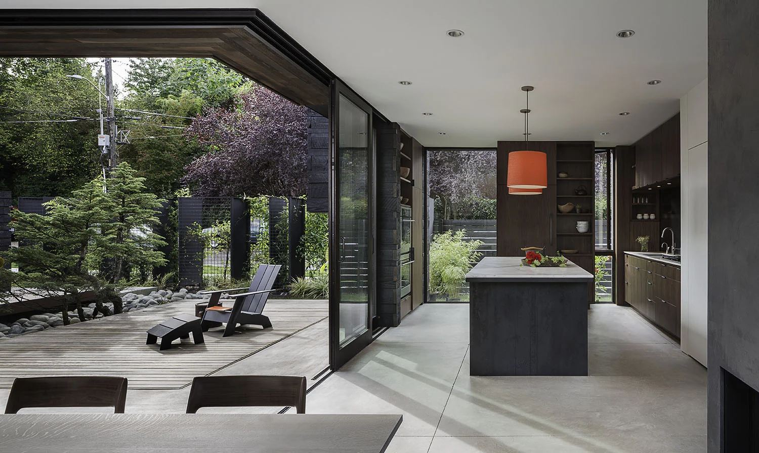 interior to exterior spaces