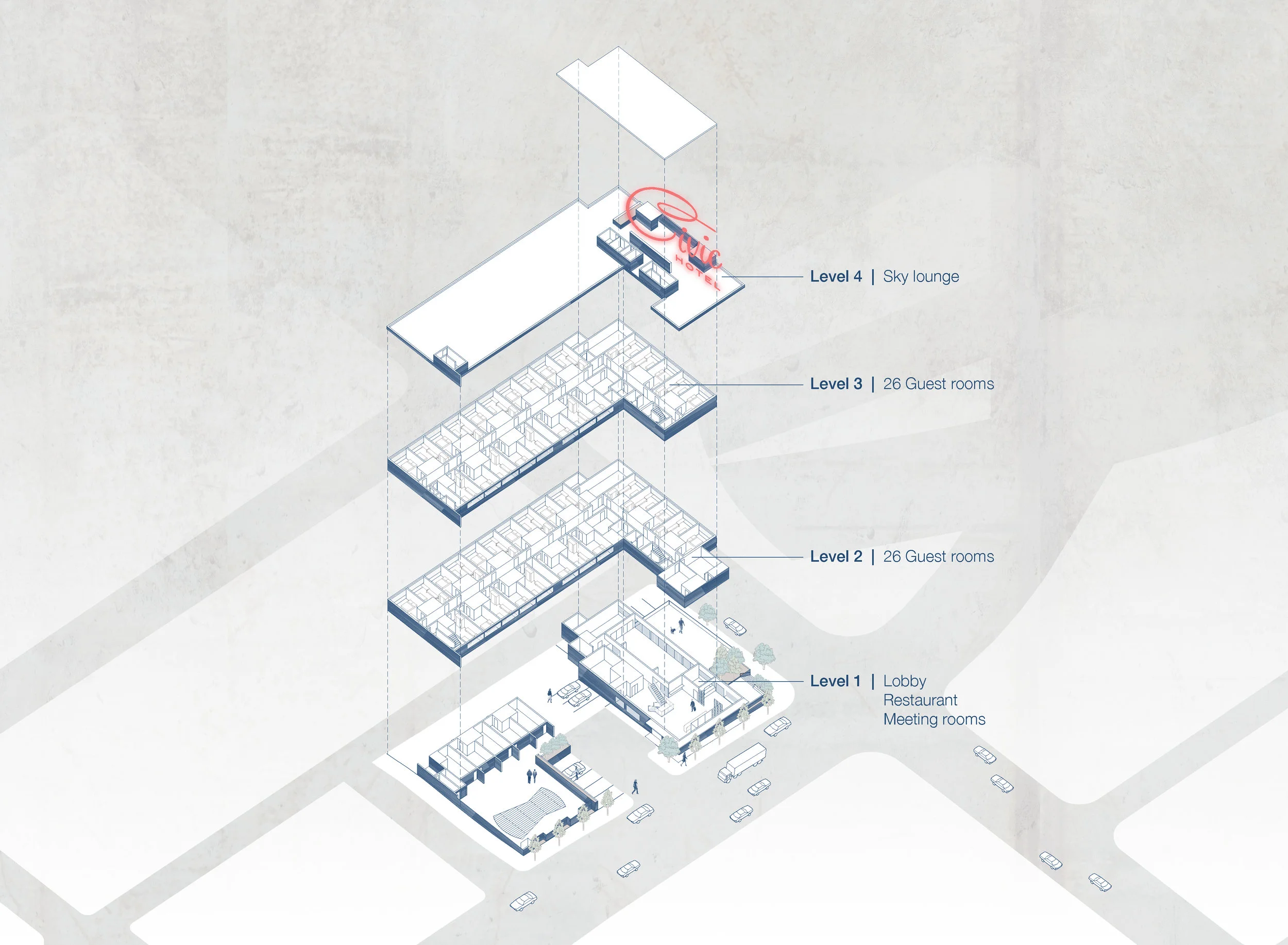 The three-story, 27,433-square-foot hotel features 52 refurbished guest rooms, a new lobby, meeting and event space, and gym.