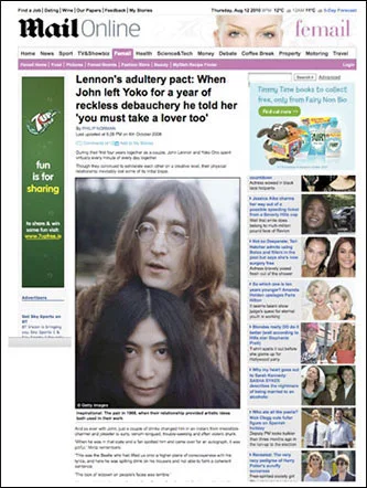 John Lennon and Yoko Ono 1968