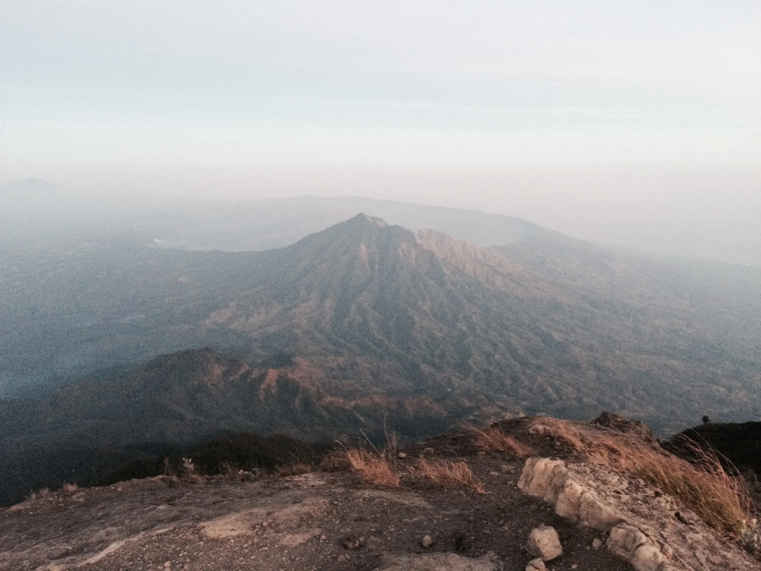 The view of Mt Abang from Mt Agung