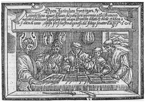 Sylvestro Ganassi, title page of L'Opera intitulata Fontegara, Venice, 1535