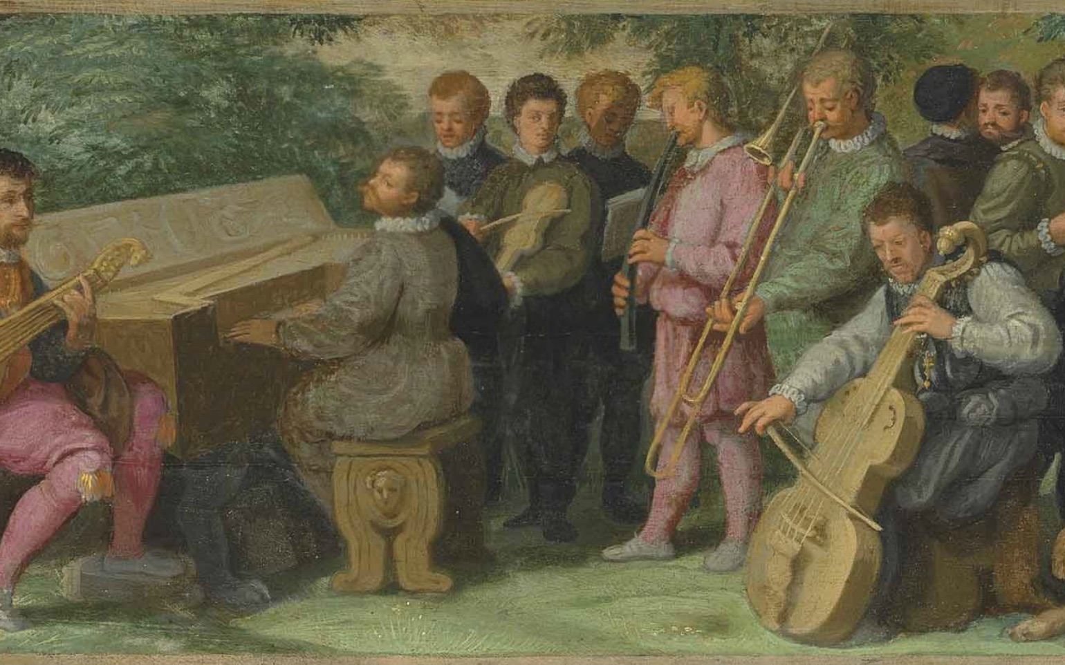 Урок 16 музыка. Музыкант 16 17 века. Ренессанс музыканты трубачи. Музыканты оркестр живопись 19 века. Музыкальные эпохи.