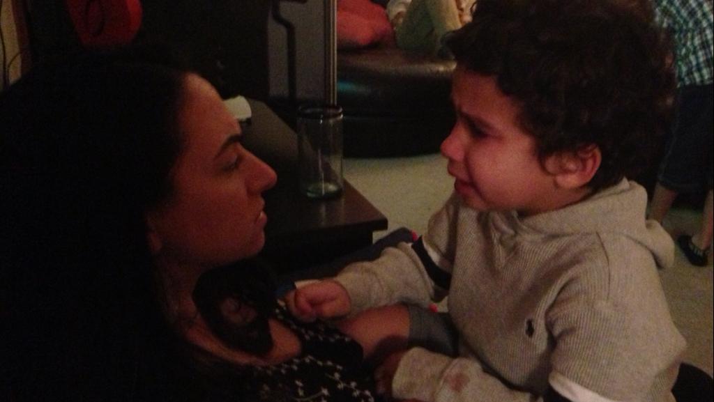 The four-year-old explains to his aunt why a life without LEGOs is like one big kick in the nuts. (photo credit: Uncle Joe)