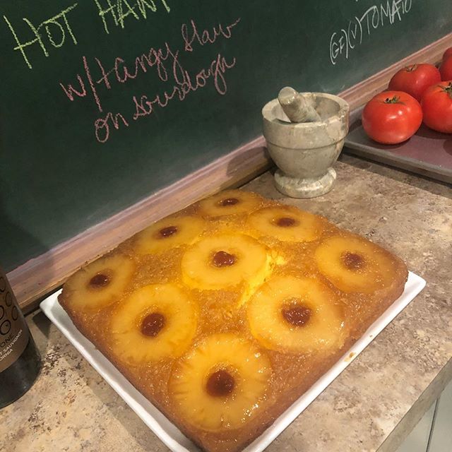Hot out of the oven! #pinappleupsidedowncake