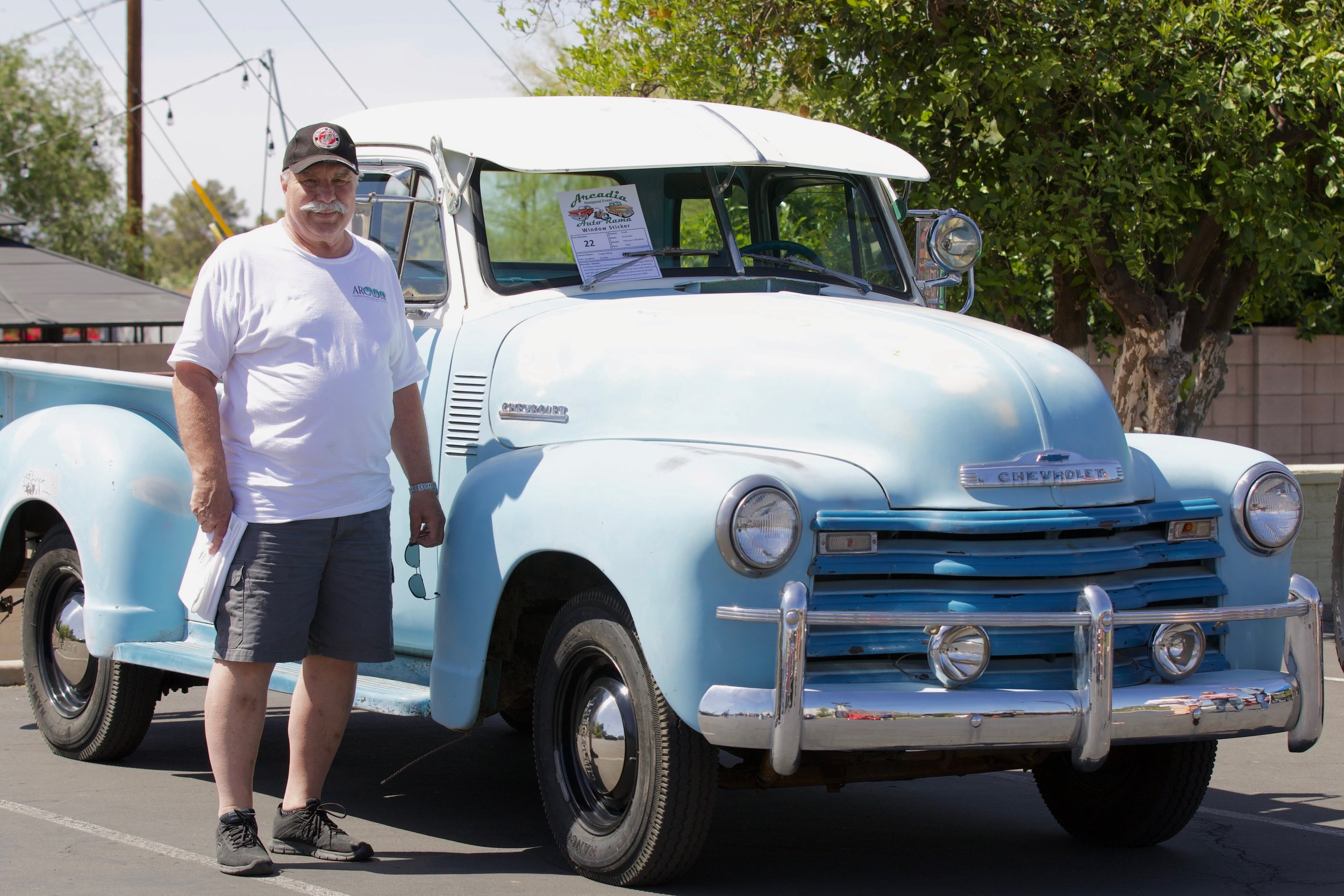 ACMNA President Craig Steblay and "Old Blu" a 1951 Chevy survivor truck