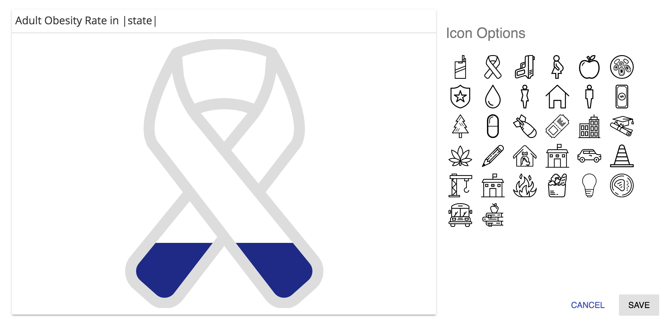 Whimsical icons can take the place of "donut charts" for showing percentages. 
