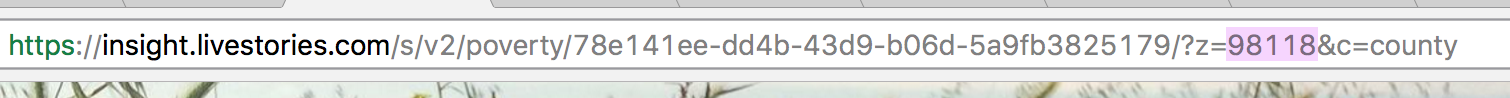 Replace the 5-digit number at the end of the URL with your local zip code to see data for your county.