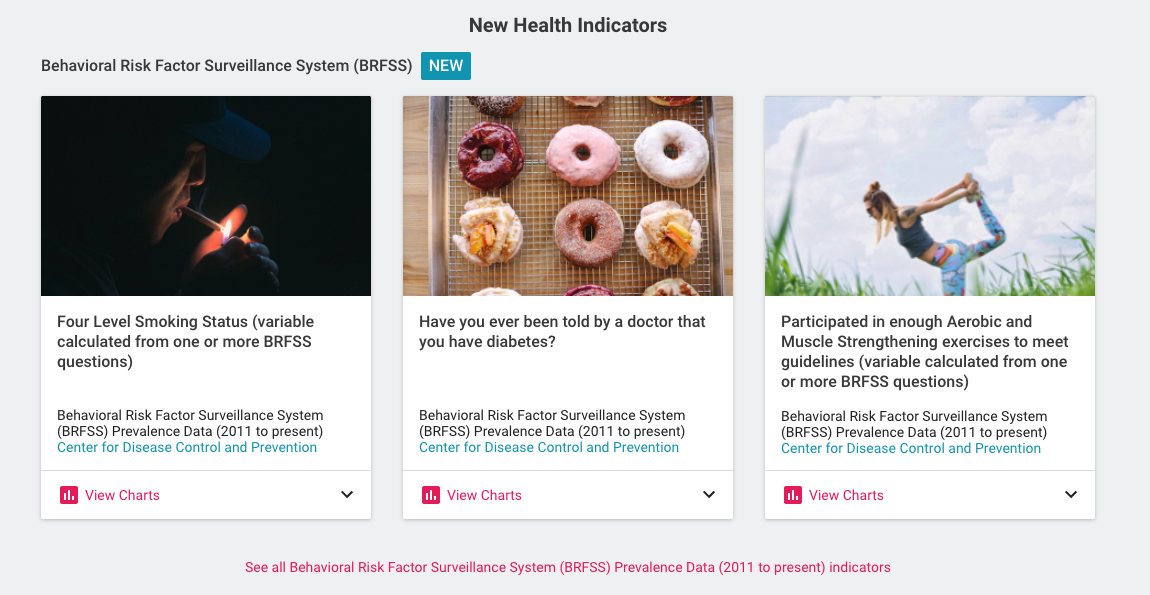 Screenshot from our updated data library