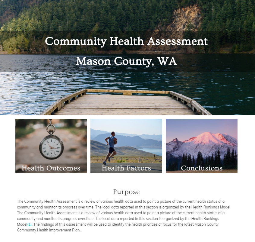 Community Health Assessment (CHA) page.