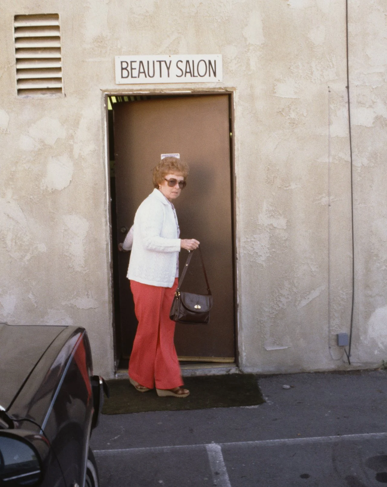  JANET DELANEY  Beauty Salon,  1980 Archival Pigment Print, 2026 19.5 x 13 in (49.53 x 33.02 cm), edition of 5 +2AP 42 x 28 in (106.68 x 71.12 cm), edition of 2 + 1AP   INQUIRE  