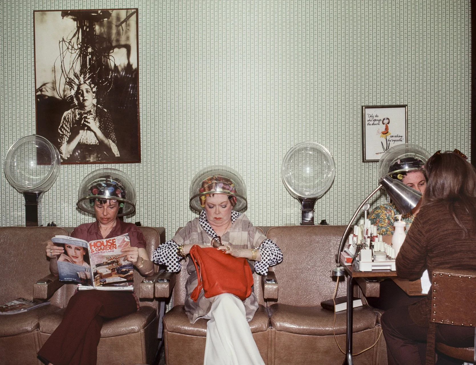  JANET DELANEY  Hair Dryers,  1980 Archival Pigment Print, 2026 13 x 19.5 in (33.02 x 49.53 cm), edition of 5 +2AP 28 x 42 in (71.12 x 106.68 cm), edition of 2 + 1AP   INQUIRE  