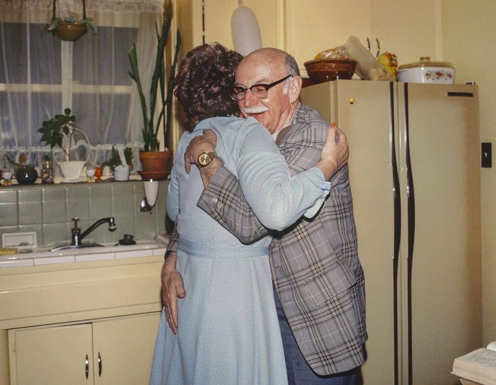  JANET DELANEY  The Evening Hug,  1980 Archival Pigment Print, 2026 13 x 19.5 in (33.02 x 49.53 cm), edition of 5 +2AP 28 x 42 in (71.12 x 106.68 cm), edition of 2 + 1AP   INQUIRE  