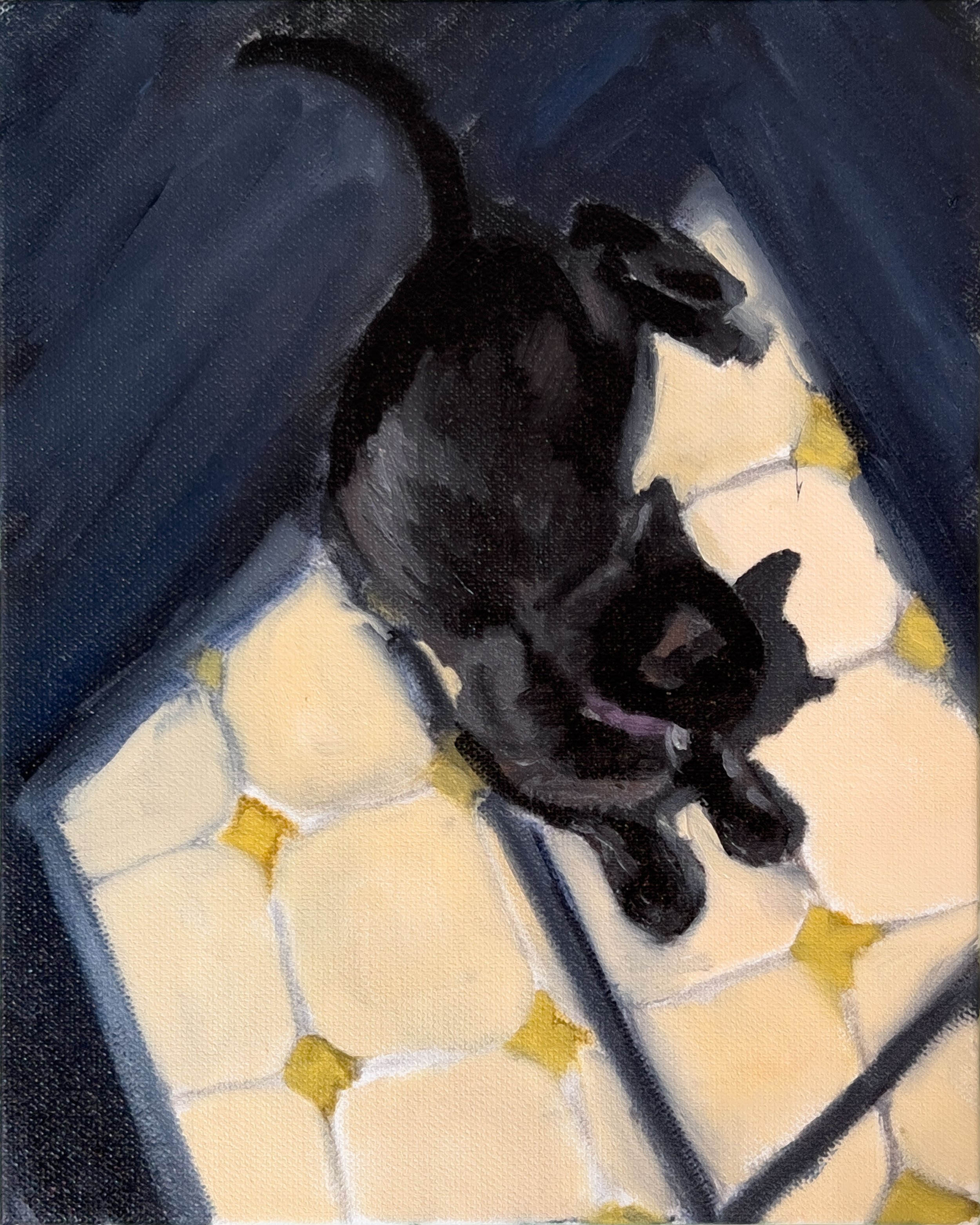  Jillian Shea Little girl on the kitchen floor, 2025 Oil on canvas 10 x 8 in (25.4 x 20.32 cm)   INQUIRE  