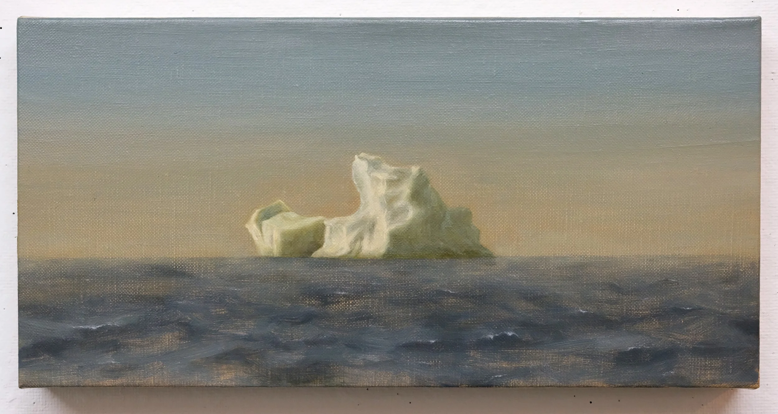 Leslie Brack Untitled (Iceberg #5, after Frederic Church), 2024 Oil on canvas 8 x 16 in (20.32 x 40.64 cm)   INQUIRE  