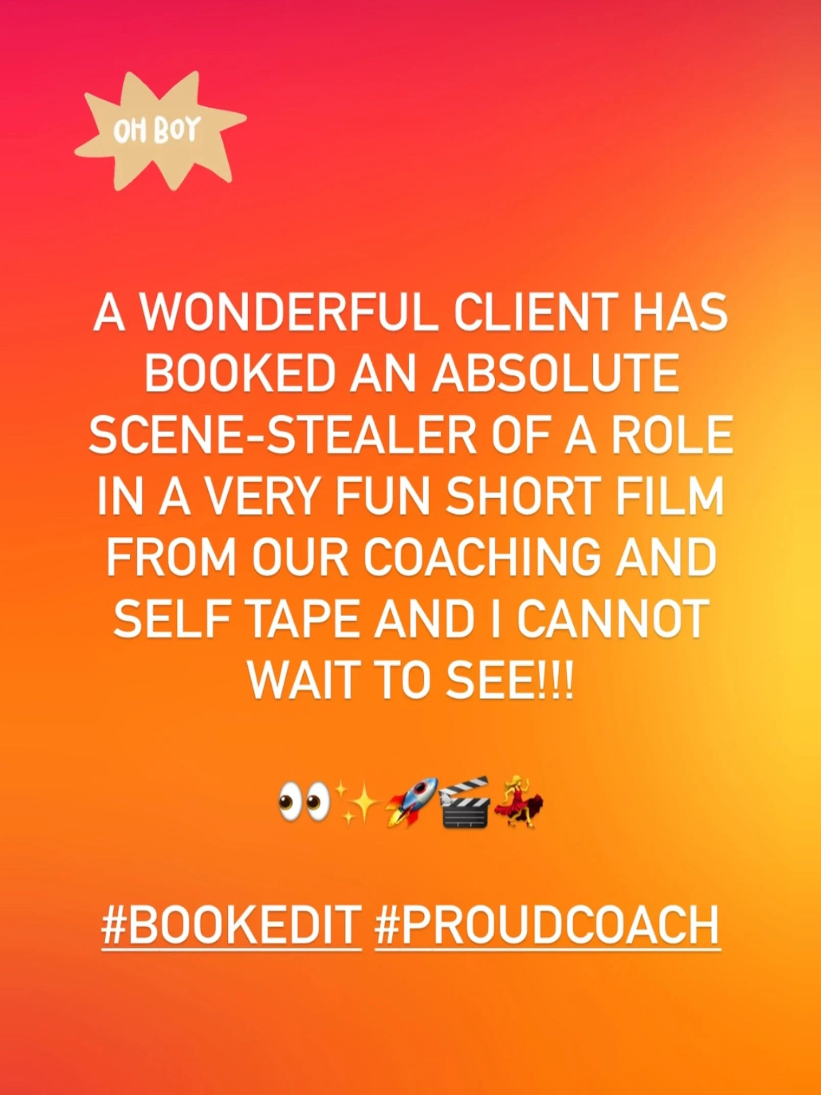 Happy hump day and big #bookedit congrats to my client!! Can&rsquo;t wait to tune in 💃🚀❤️✨