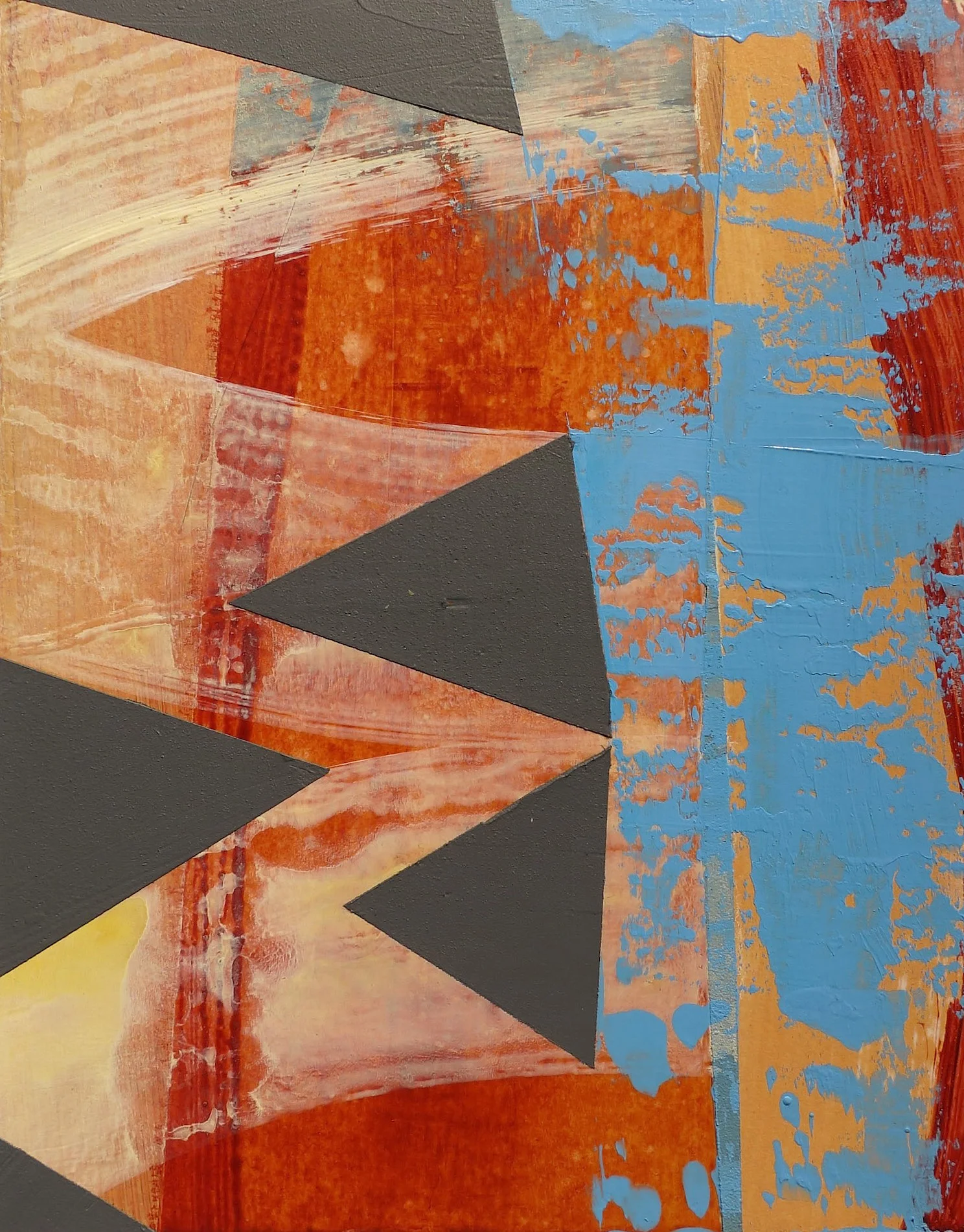 <i>OSL</i></br>2014, acrylic & gypsum compound on archival artboard, 10” x 8”</br>(SOLD)