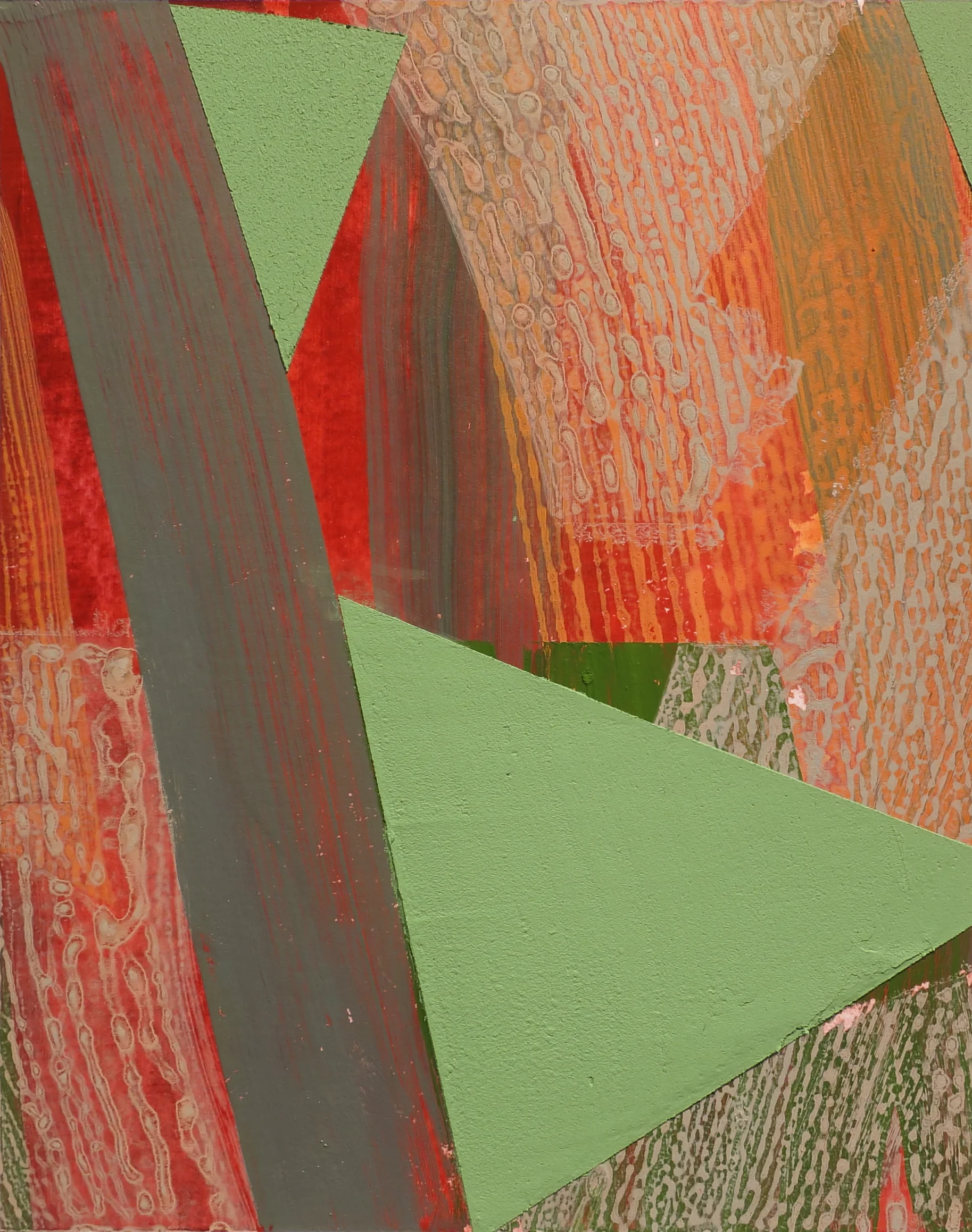 <i>OSV</i></br>2014, acrylic & gypsum compound on archival artboard, 10” x 8”</br>(available)