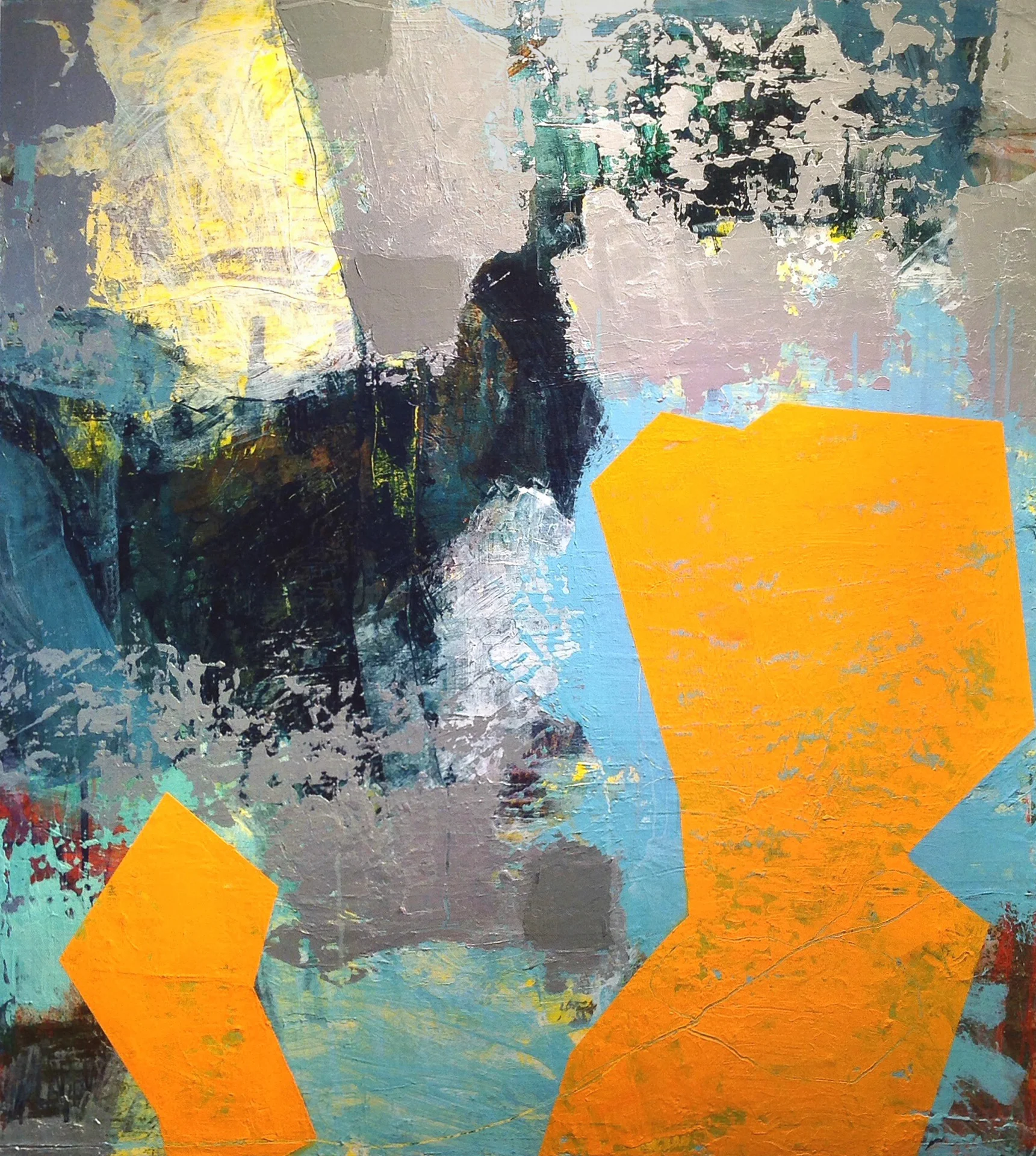 <i>from these shores</br>(to where i do not know)</i></br> 2014, acrylic on panel </br>40" x 36" (available)