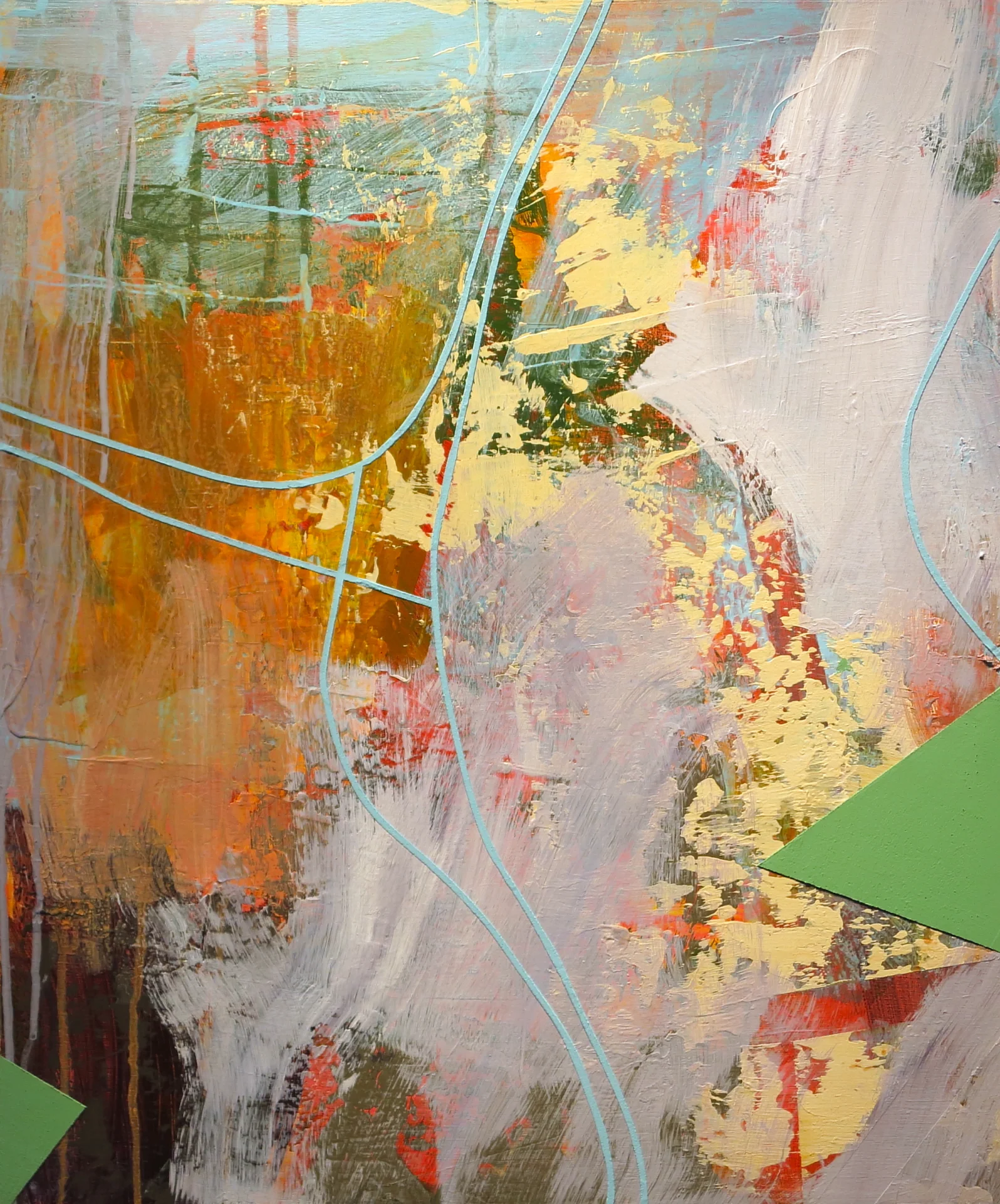 <i>corridor</i></br> 2014, acrylic & gypsum compound on panel </br>24" x 20" (available)