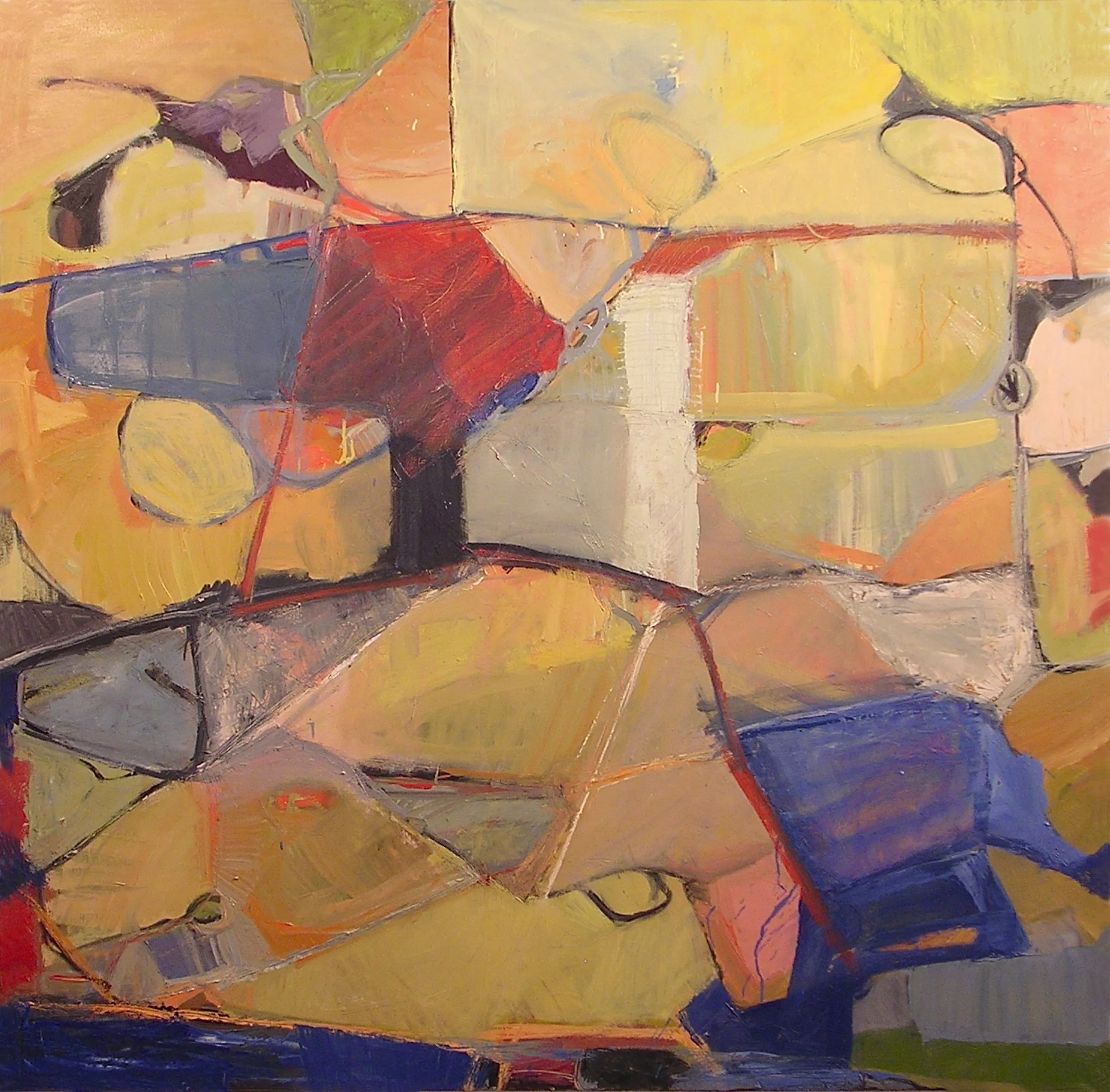<i>ABACAB</i></br>2002, oil on canvas, 65” x 65”</br>(available)