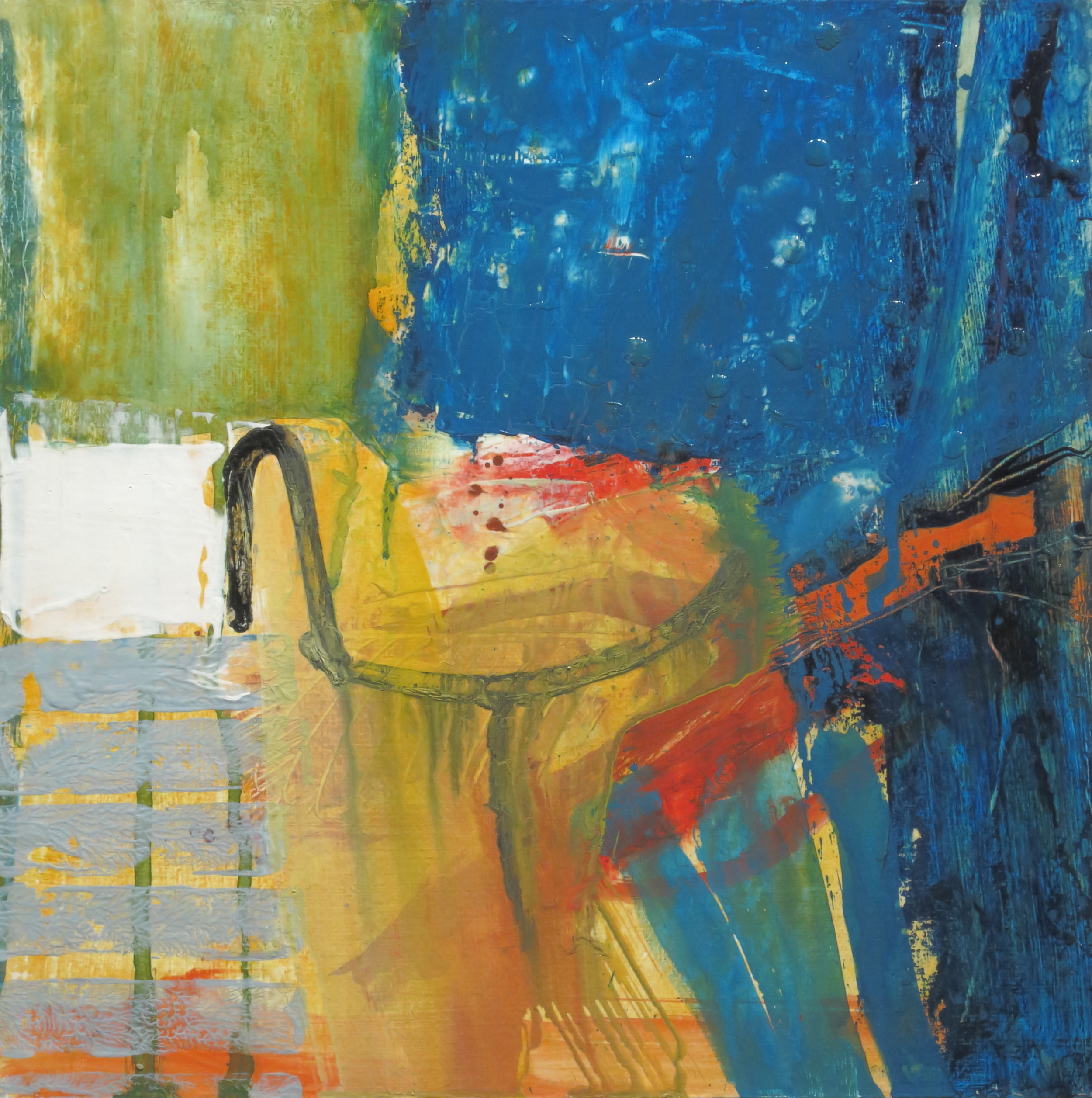 <i>lyness 6</i></br>2012, acrylic and gouache on cradled matboard, 10” x 10”</br>(available)