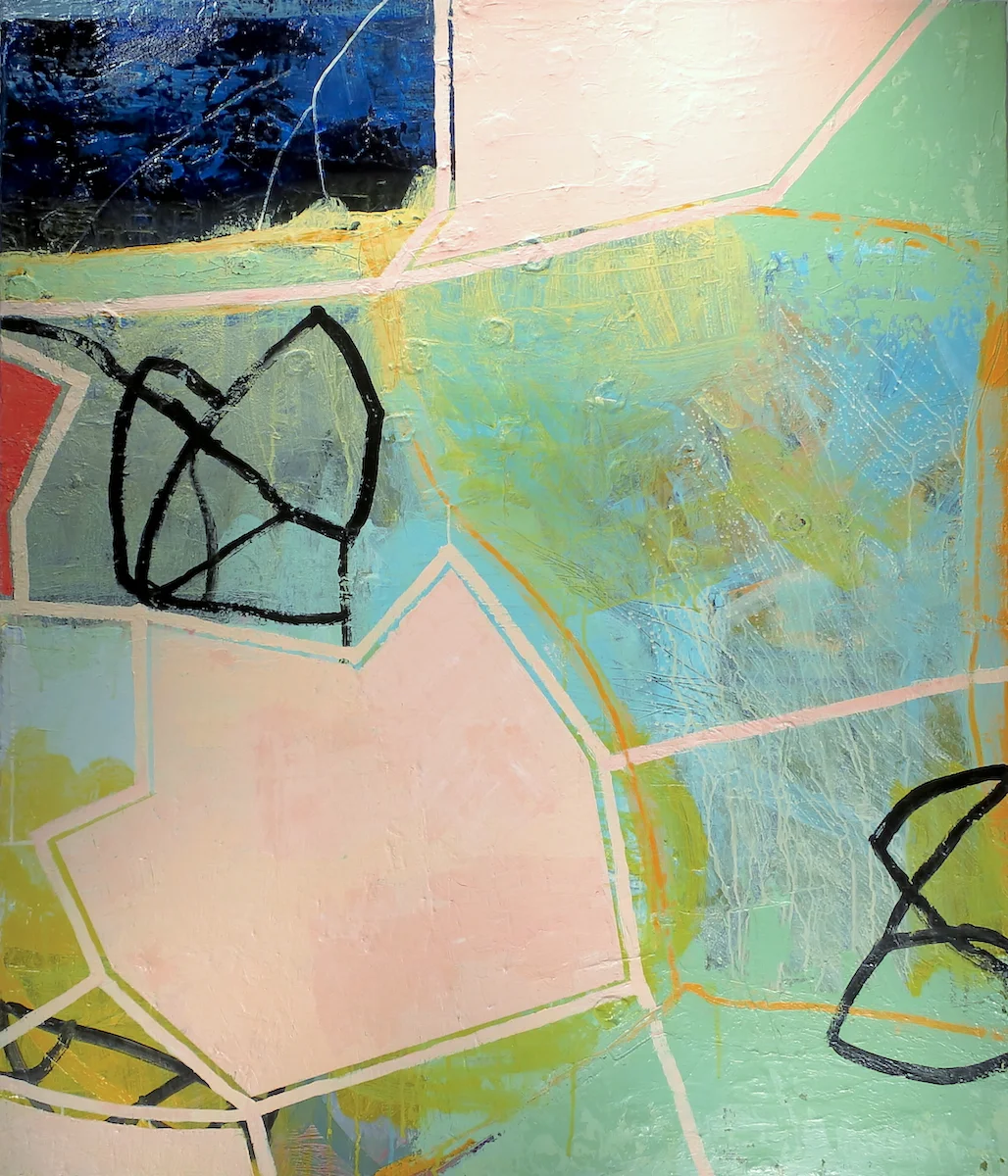 <i>metes and bounds</i></br> 2014, acrylic on canvas </br>42" x 36" (available)