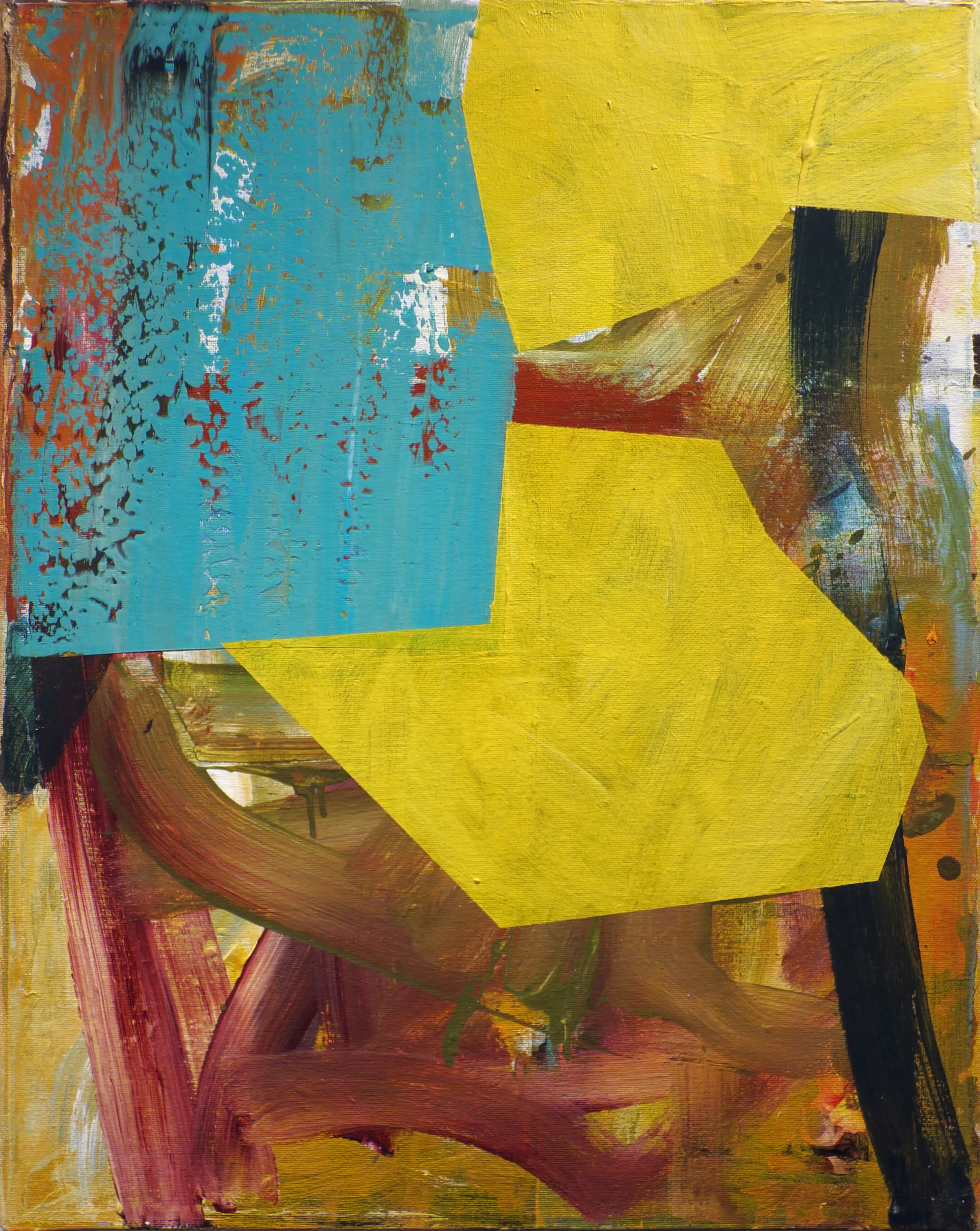 <i>arbiterra</i></br> 2015, acrylic on canvas mounted to board </br>20" x 16"</br>(available)