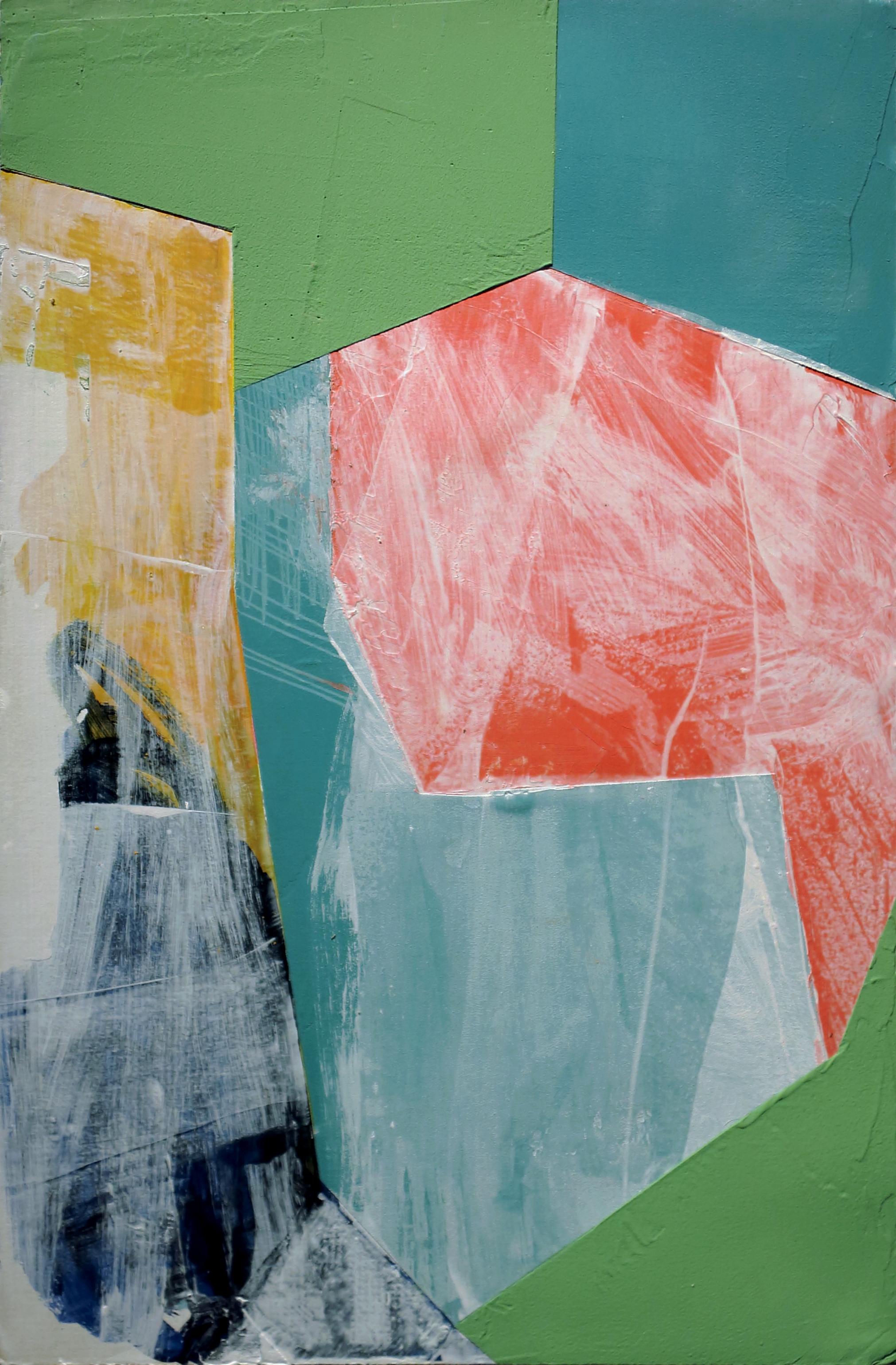 <i>24AUG14</i></br>2014, acrylic & gypsum compound on cradled matboard, 18” x 12”</br>(available)