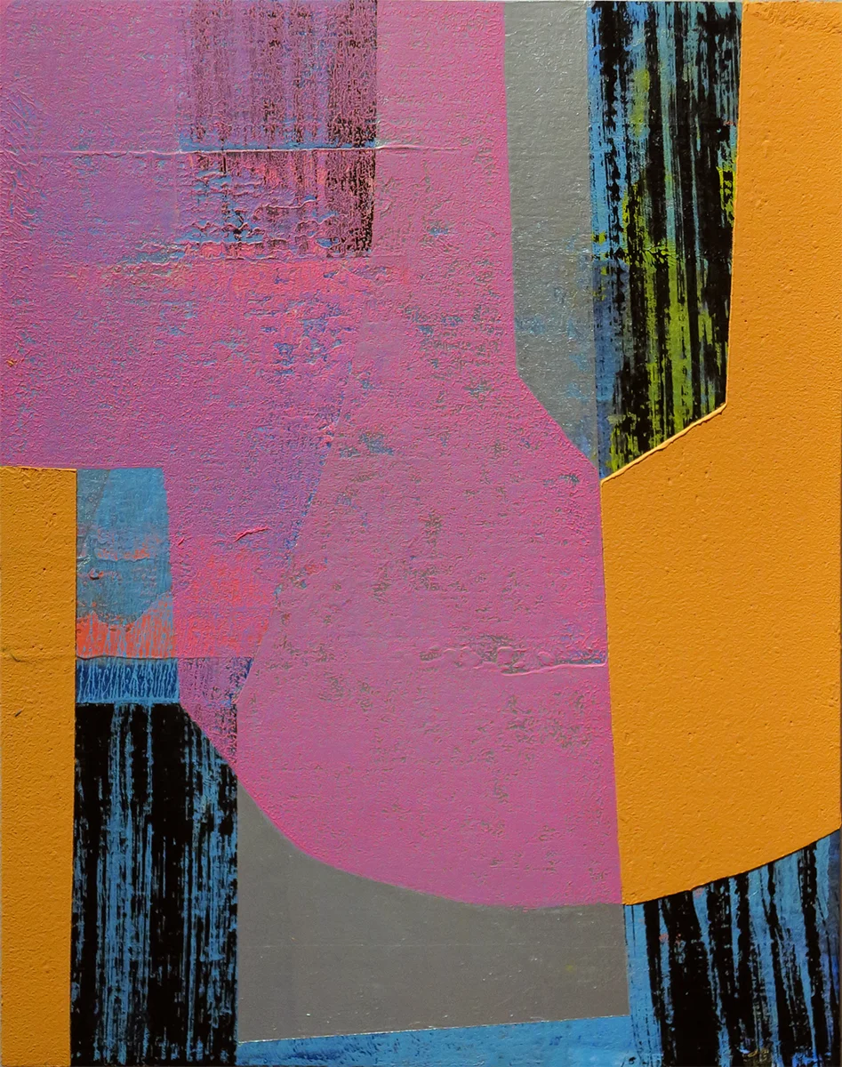 <i>14JAN16</i></br>2015, acrylic, gypsum compound & ink on archival artboard, </br>10” x 8”</br>(available)