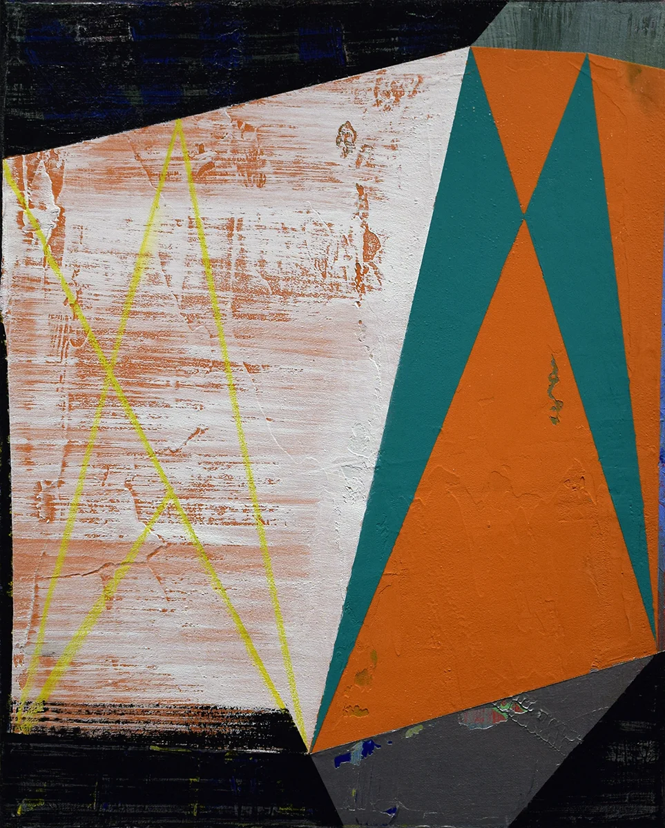 <i>proposal</i></br> 2016, acrylic & gypsum compound on canvas mounted to board</br>20" x 16"</br>(available)