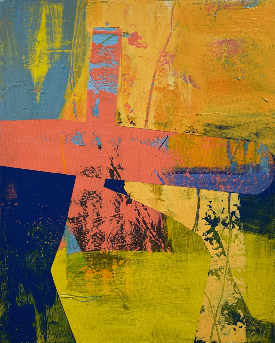 <i>smash cut</i></br> 2016, acrylic on canvas</br>20" x 16"</br>(available)