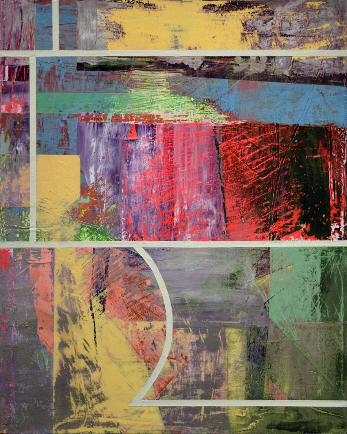 transit -- 2016, acrylic & gypsum compound on canvas. 20" x 16" (available)