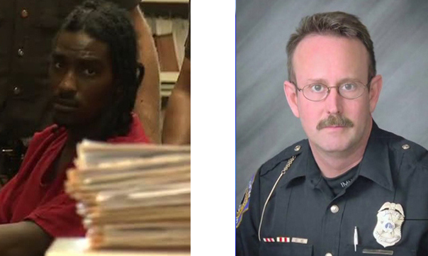 Major P. Davis II and Officer Perry Renn; Photo: fox59.com