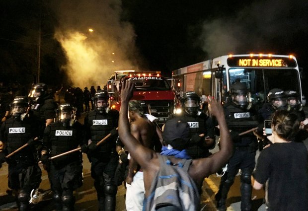 Protesters in Charlotte, NC; Photo: Reuters