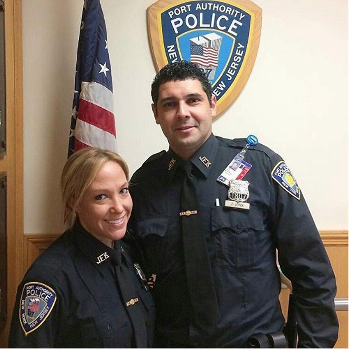 Officers Lukenovich and Leiter; Photo: Port Authority PD