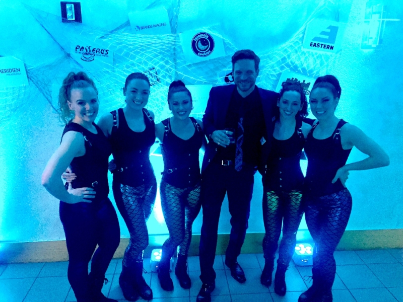 The ladies of Project Moshen with Wayne Humphrey, Board President at Morris Animal Refuge