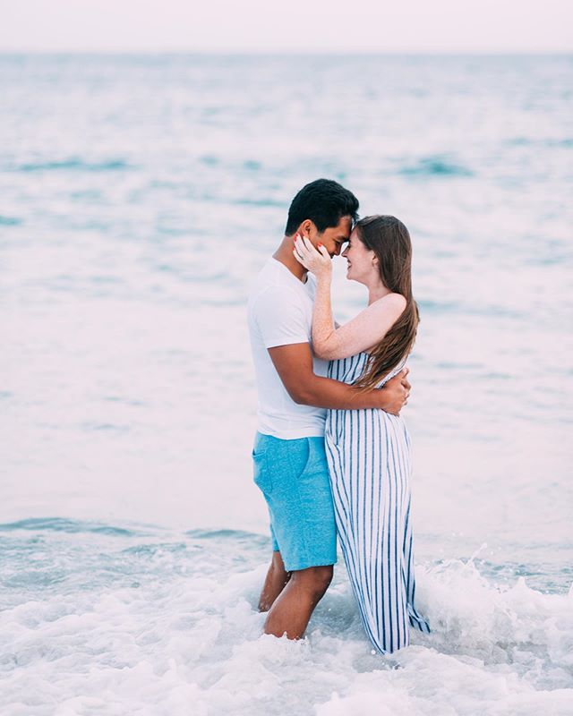 Rachel &amp; Kevin&rsquo;s beach engagement was featured on @dearbrideblog today - just in time for their wedding this weekend! Link in bio 💕
.
.
MUA: @chantellebrownmakeup
.
.
.
.
#makeportraits #postmoreportraits #postthepeople #engaged #engagemen