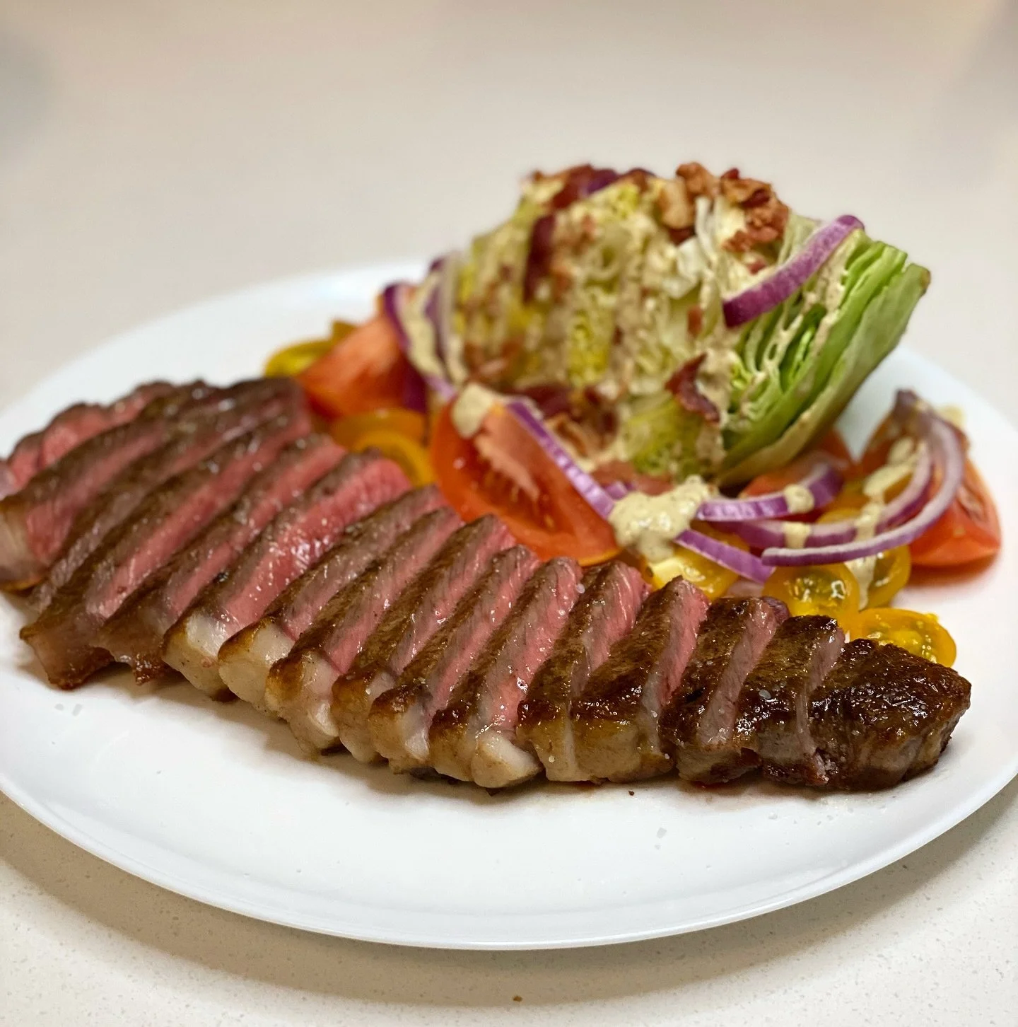 Client said the cook on the steak was &ldquo;Perfect😮&zwj;💨👌🏽!&rdquo; How do you like yours cooked 👀🥩 ? Poll and comment below💯 #8CountKitchen #ChefJermaineWright