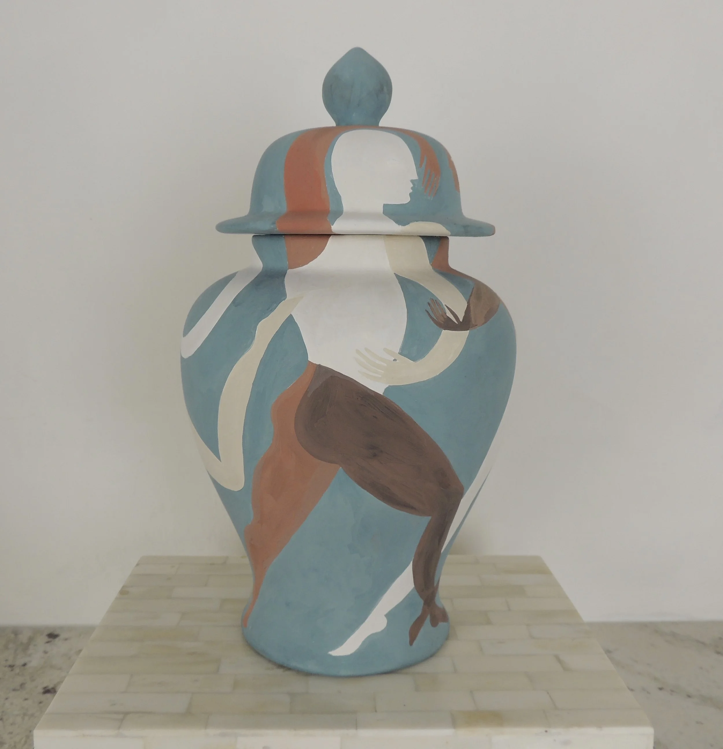 Hand Painted Small Ceramic Jar — Hayley Mitchell Art