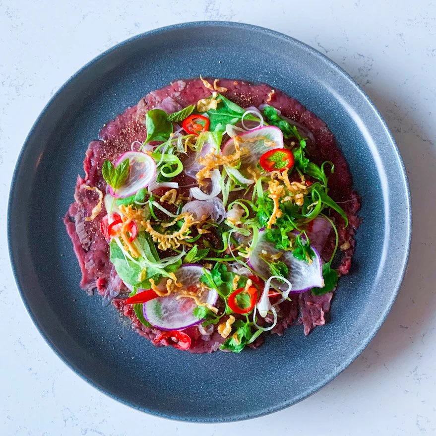 Lao Carpaccio with Fried Tripe and fresh herbs.jpg