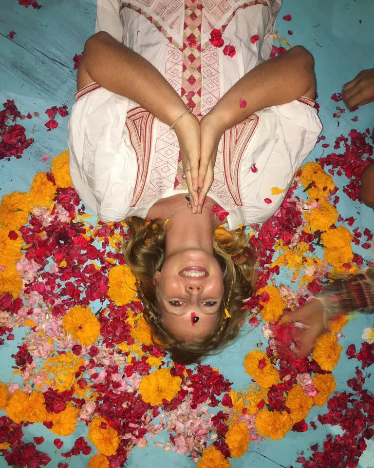 Indi during her time in Nusa Lembongan getting her yoga teacher training certification.