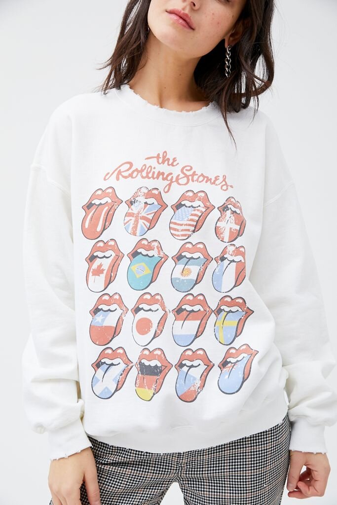 The Rolling Stones Lips Distressed Sweatshirt