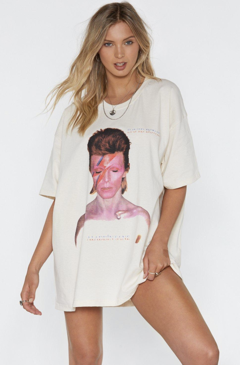 My Love for You David Bowie Graphic Tee Dress