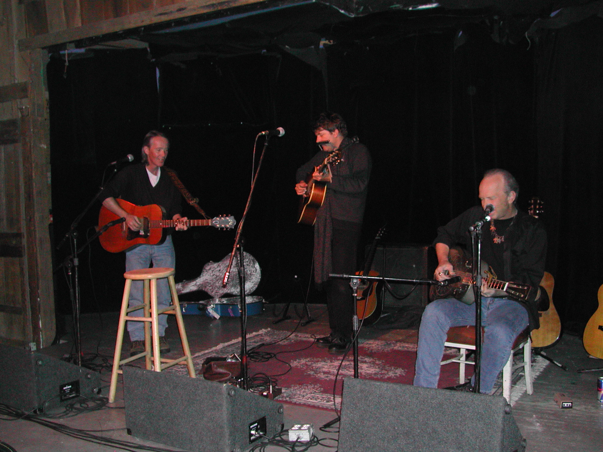 with Peter Case and Dave Alvin, photo by Ellen Karas